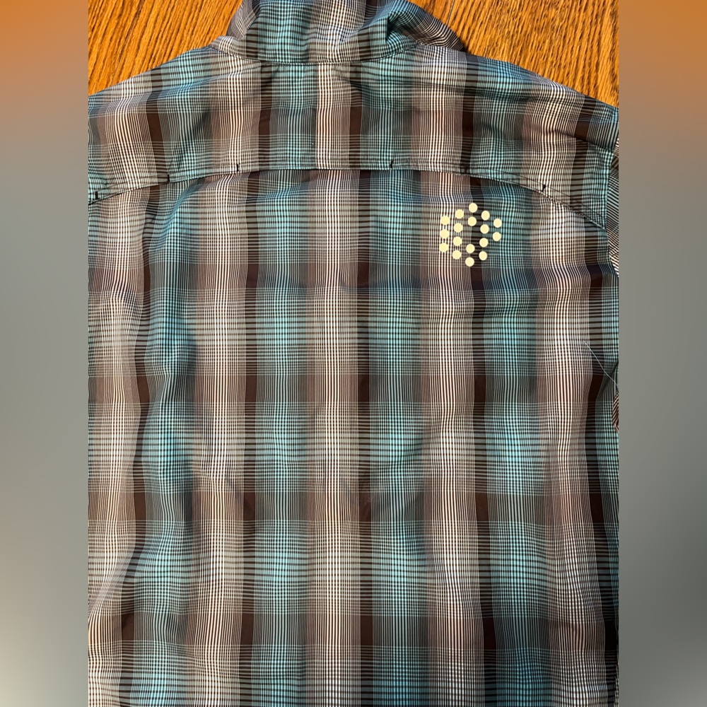 Puma Men's XL Blue and Gray Plaid Jacket - Picture 6 of 6